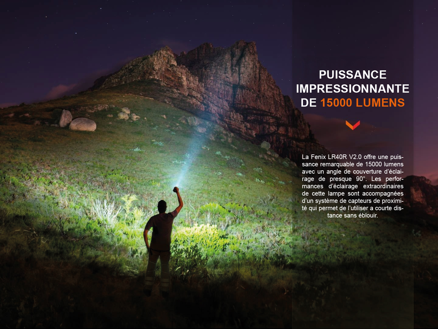 lampe torche Fenix LR40R V2.0 15000 Lumens